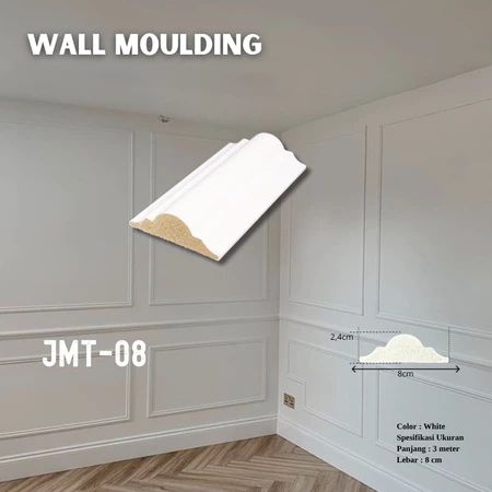 Wall Moulding PVC JMT 08 (8cm)