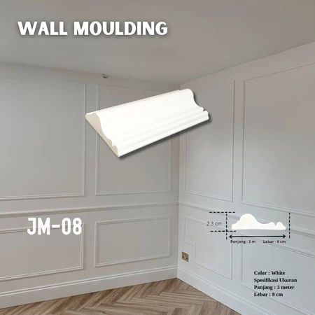 Wall Moulding PVC JM 08 (8cm)