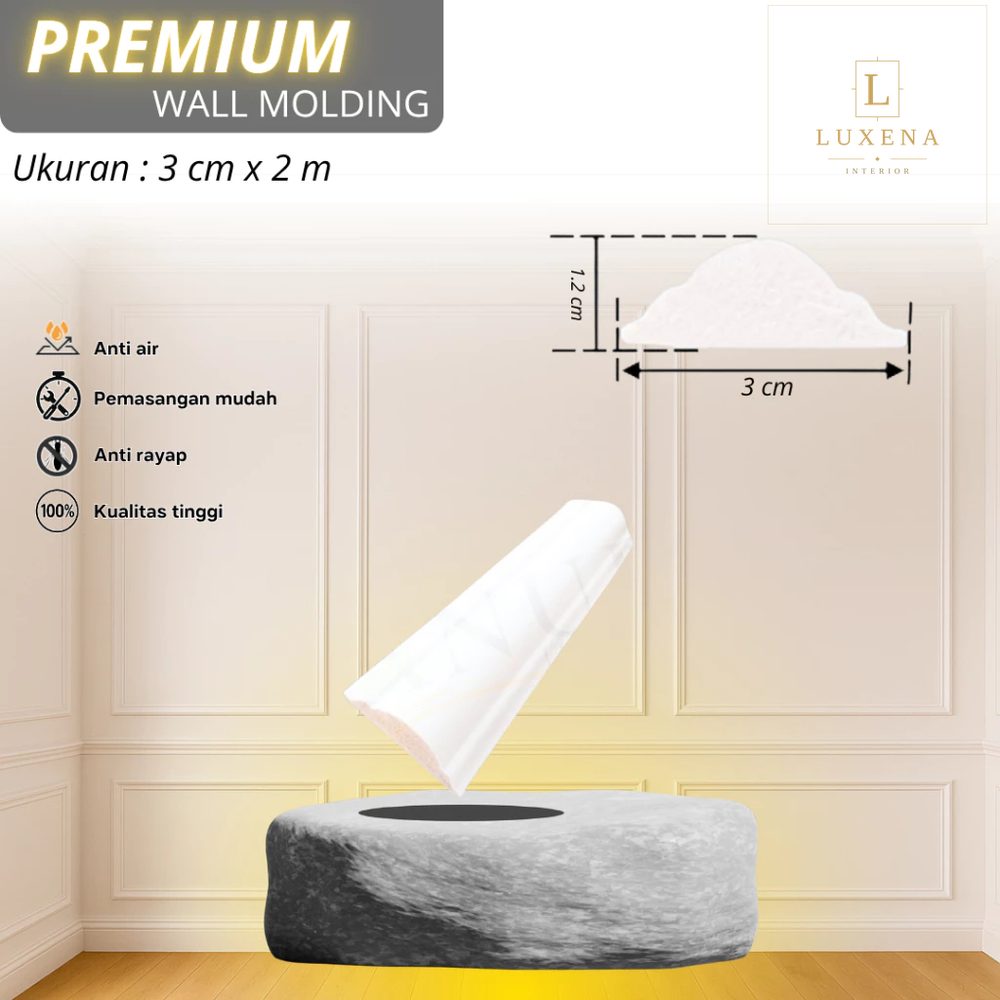 Wall Moulding PVC 3 cm