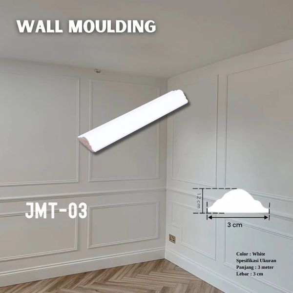 Wall Moulding PVC 3 cm JMT-03