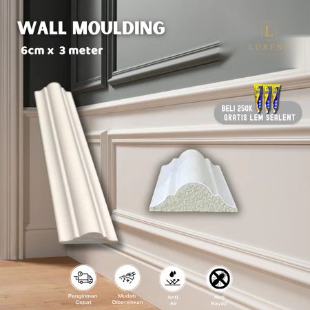 Wall Moulding PVC 6 cm