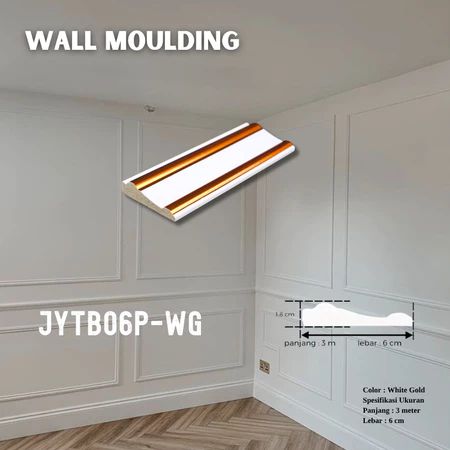 Wall Moulding PVC 6 cm JYTB-06P-WG