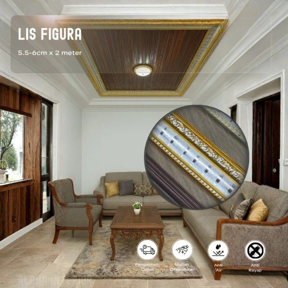 Lis Pigura PVC Motif Ukir