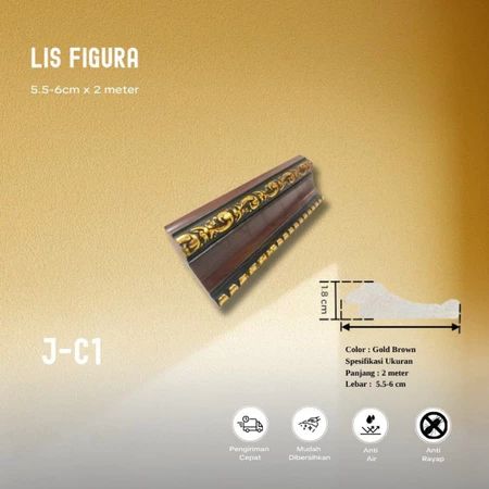Lis Pigura PVC Motif Ukir C1