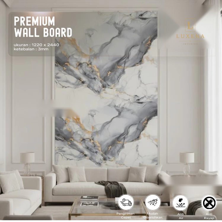 UV Wall Board Motif Marmer