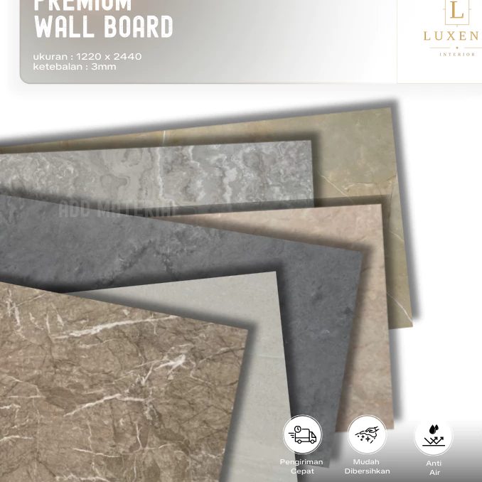 UV Wall Board Motif Marmer