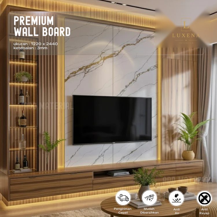 UV Wall Board Motif Marmer