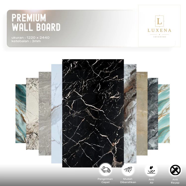 UV Wall Board Motif Marmer